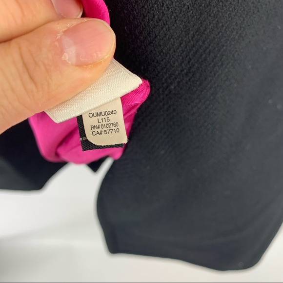 Kate Spade Wool Tiera Coat Black Pink 2 - Picture 5 of 8